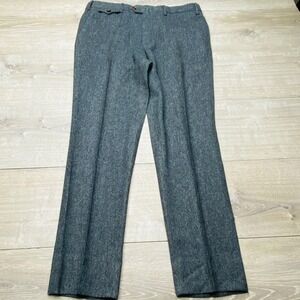 PT01 Pants Gentleman Fit Mens 52 Grey Super 100s Virgin Wool‎ Flannel Trousers